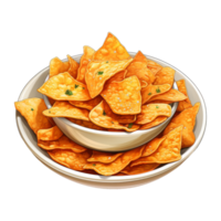 überfüllt mit knackig Tortilla Chips png