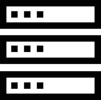 almacenamiento datos icono símbolo imagen para base de datos ilustración vector