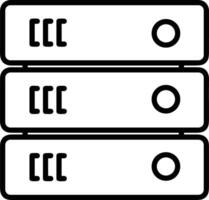 almacenamiento datos icono símbolo imagen para base de datos ilustración vector