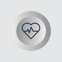 Medicine icon health. heart vector