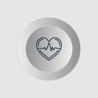 Medicine icon health. heart vector