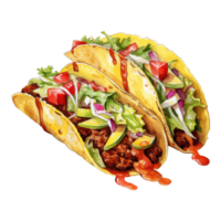 Delicious Ground Beef Taco in Soft Corn Tortilla png