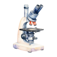 Watercolor Microscopes in Vibrant Colors png