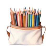 Colored Pencils Set in Colorful Cases png