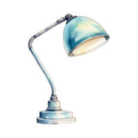 wijnoogst bureau lamp waterverf illustratie png