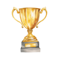 Classic Gold Trophy with Two Handles png