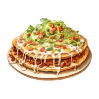 crujiente tostadas con un variedad de delicioso coberturas png