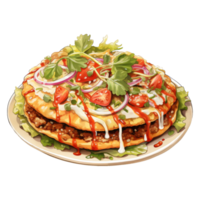 Crispy Tostadas with a Variety of Delicious Toppings png