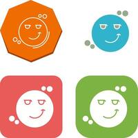 Smirk Icon Design vector
