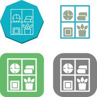 Bookshelf Icon Design vector