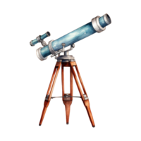 astronomisk teleskop uppsättning upp på stativ png