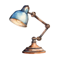 Vintage Desk Lamp Watercolor Illustration png