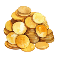 Assorted Coins in a Bunch png