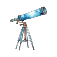 Astronomical Telescope Set Up on Tripod png