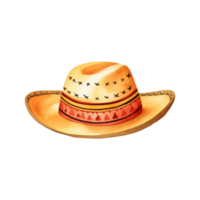 handgjort sugrör sombrero med bred brätte png