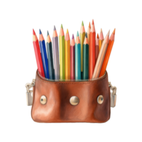 Colored Pencils Set in Colorful Cases png