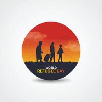 international refugee day. international refugee day creative ads design. june 20. , art, illustration, 3d vector