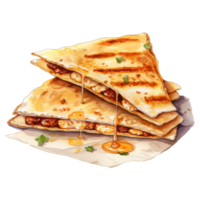 Quesadilla con Derretido queso extensión png