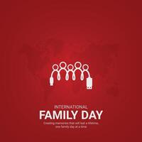 international family day. international family day creative ads design. social media post, , 3D illustration. vector