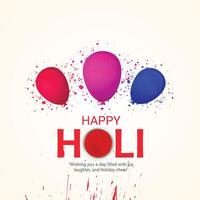 creative illustration of Happy holi festival for social media ads vector