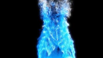 Blue particle smoke effect video