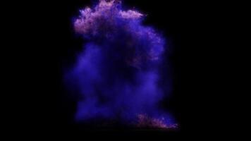 Purple smoke explosion effect video