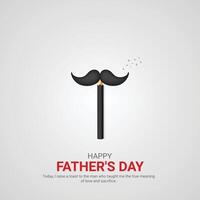 Happy Father's Day creative ads. Happy Father's Day june 16. , illustration, 3d vector