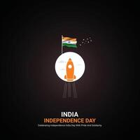 Indian Independence Day,Indian Independence Day creative ads design. social media post 3D illustration. vector