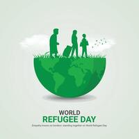 international refugee day. international refugee day creative ads design. june 20. , art, illustration, 3d vector