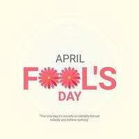 april fools day. april fools day creative ads, social media ads banner, poster 3d illustration vector