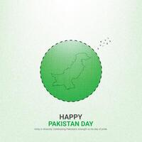 pakistan resolution day. pakistan resolution day creative ads design. post, , 3D illustration. vector