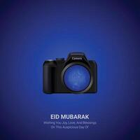 eid mubarak. eid Mubarak creativo anuncios diseño. social medios de comunicación póster, , 3d ilustración. vector