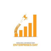 Micro-, Small and Medium-sized Enterprises Day creative ads design. june 27, , illustration, 3d vector