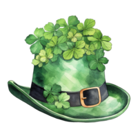 verde sombrero adornado con tréboles png