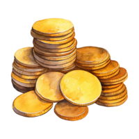 Assorted Coins in a Bunch png