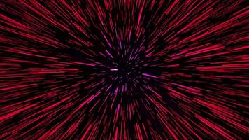 Moving at warp speed centric motion starburst rays animation 3D rendering. video