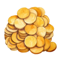 Assorted Coins in a Bunch png