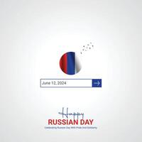 russian independence day. russian independence day creative ads design, 12 june. social media poster, , 3D illustration. vector