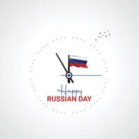 russian independence day. russian independence day creative ads design, 12 june. social media poster, , 3D illustration. vector