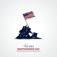 united states independence day. united states independence day creative ads design. social media poster vector