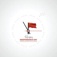 china independence day. china independence day creative ads design. social media post, , 3D illustration. vector