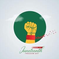 Juneteenth freedom day, Juneteenth freedom day creative ads design, JUNE 19, illustration, , 3d vector