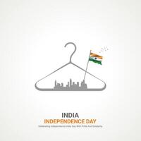 Indian Independence Day,Indian Independence Day creative ads design. social media post 3D illustration. vector