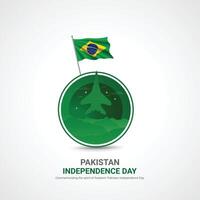 brazil independence day. brazil independence day creative ads design. social media post, , 3D illustration. vector