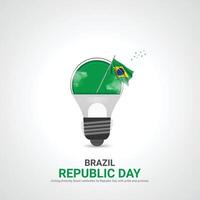 brazil republic day. brazil republic day creative ads design November 15. , 3D illustration. vector