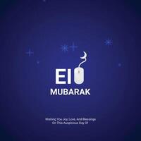 Eid Mubarak. Eid Mubarak creative ads design. social media poster, , 3D illustration. vector