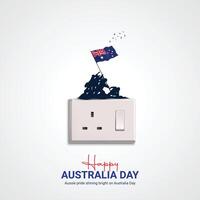 Happy Australia Day. Australia Day creative ads design vector