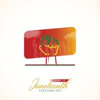 Juneteenth freedom day, Juneteenth freedom day creative ads design, JUNE 19, illustration, , 3d vector