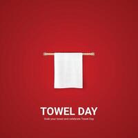 national towel day. national towel day creative ads design. , 3D illustration. vector