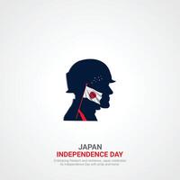 japan independence day. japan independence day creative ads design Feb 11. , 3D illustration. vector